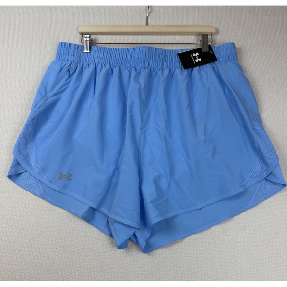 Under Armour Pants - Under Armour Women's Fly By 3" Shorts Size 1X Blue NWT Running Athletic Lined